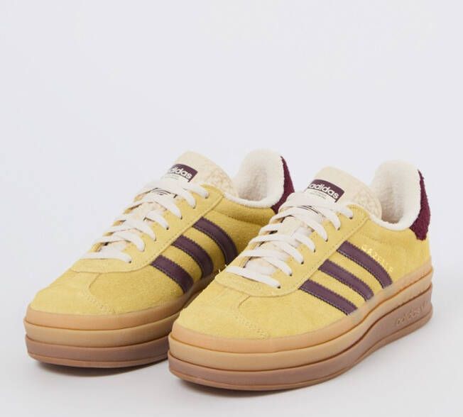 Adidas Gazelle Bold sneaker van suède met leren details