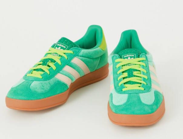 Adidas Gazelle indoor sneaker van fluweel met suède details