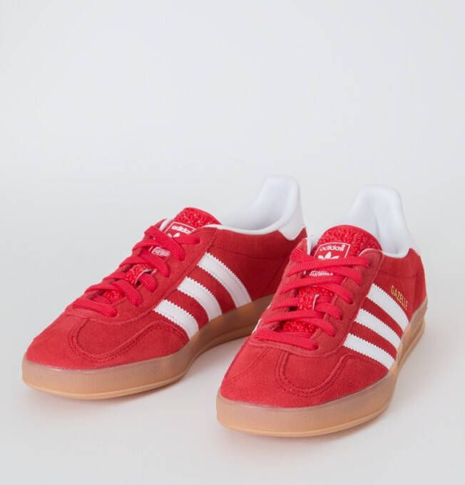 Adidas Gazelle Indoor sneaker van suède met leren details