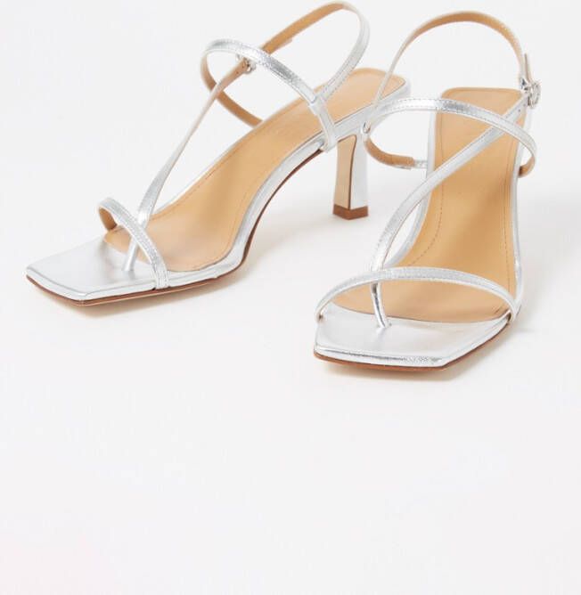 Aeyde Elise sandalette van leer met metallic finish