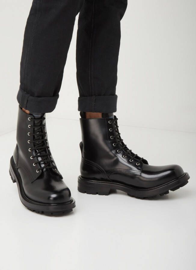 alexander mcqueen Worker veterboot van kalfsleer