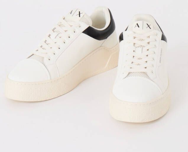 Armani Exchange Sneaker met leren details