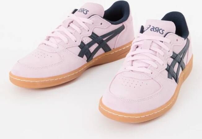 ASICS x HAY Skyhand OG sneaker van suède met leren details