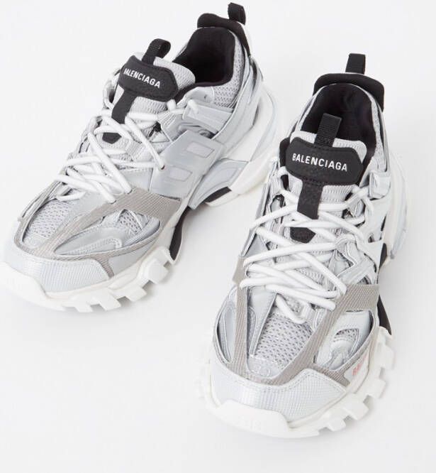 Balenciaga Track sneaker met mesh details en metallic finish