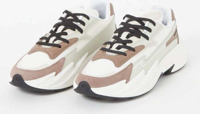 Balmain Run-Row sneaker met kalfsleren details