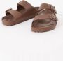 Birkenstock Chocoladebruine Dubbele Band Sandalen Brown Unisex - Thumbnail 31