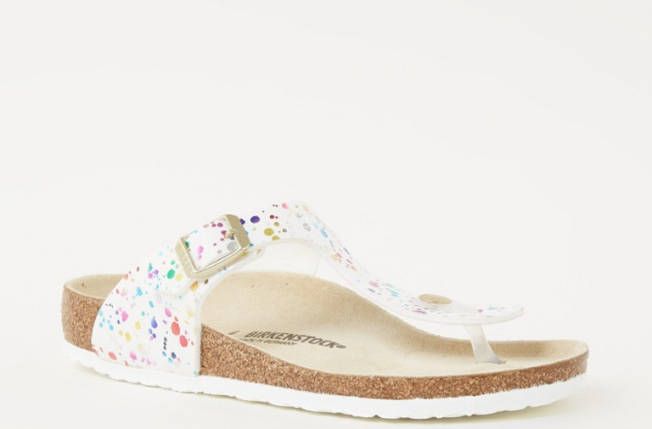 Birkenstock Gizeh slipper met stippenprint