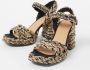 Castañer Rafia Geweven Sandalen Zwart Multicolor Dames - Thumbnail 8