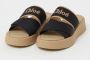 Chloé Mila slipper van canvas met logo - Thumbnail 2