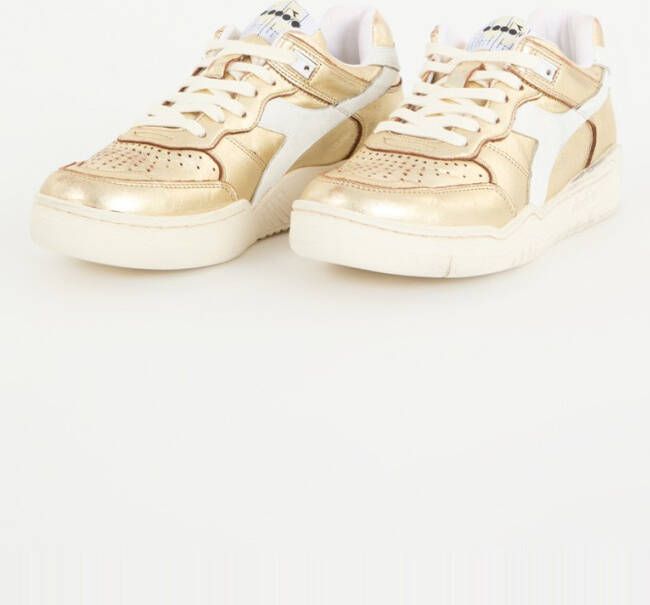 Diadora B-560 Used sneaker van leer met metallic finish