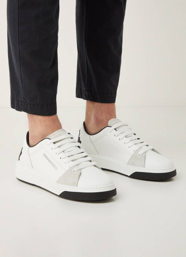 Dsquared2 Bumper sneaker van kalfsleer met nubuck details