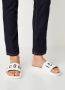 Dsquared2 Logo Print Open Teen Platte Rubberen Slides White Heren - Thumbnail 2