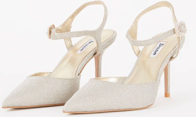 Dune London Chan Wide Fit slingback met glitter