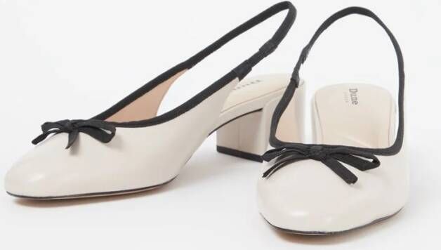 Dune London Classy slingback van leer met strikdetail