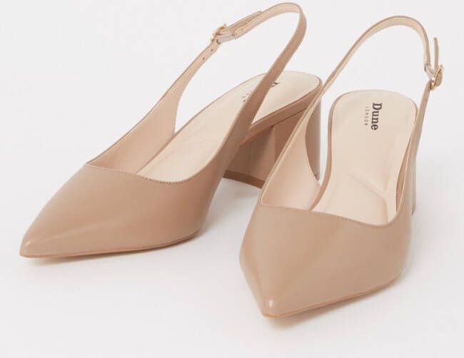 Dune London Compelled slingback van leer