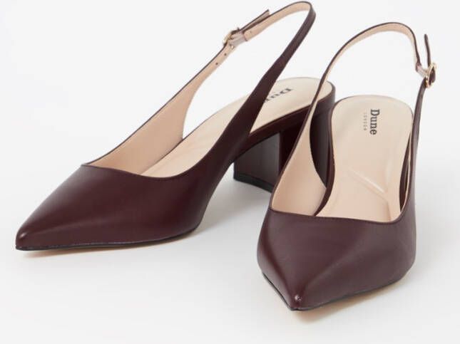 Dune London Compelled slingback van leer