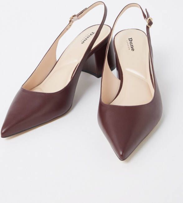 Dune London Compelled slingback van leer