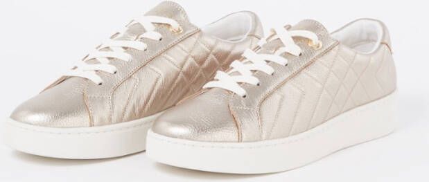 Dune London Egent sneaker van leer met quilt patroon