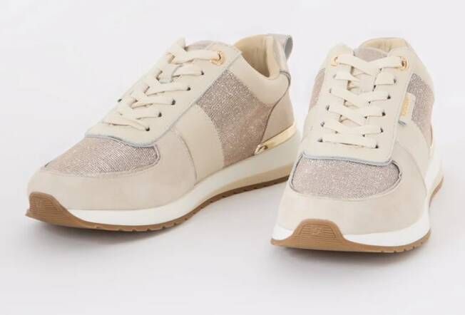 Dune London Ego sneaker van suède met glitter