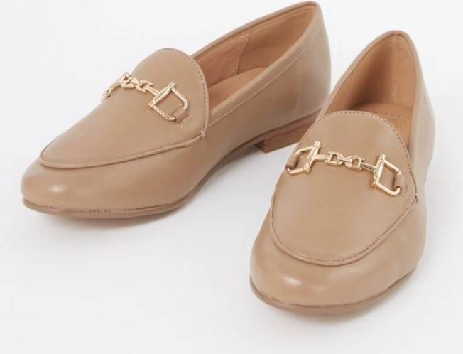 Dune London Glair loafer van leer met horsebit