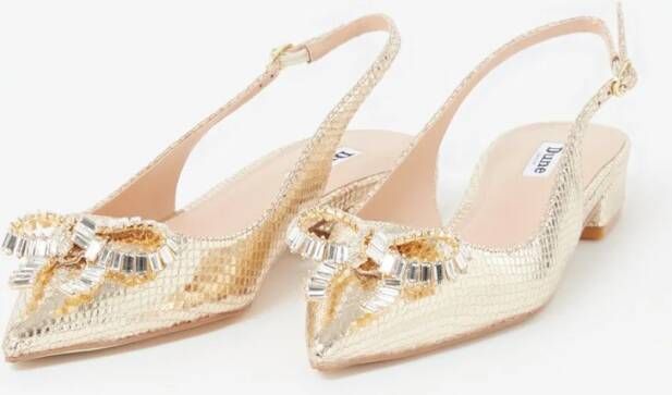 Dune London Happiest slingback met lakfinish en strass