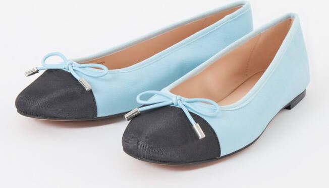 Dune London Highest ballerina van leer met strik detail