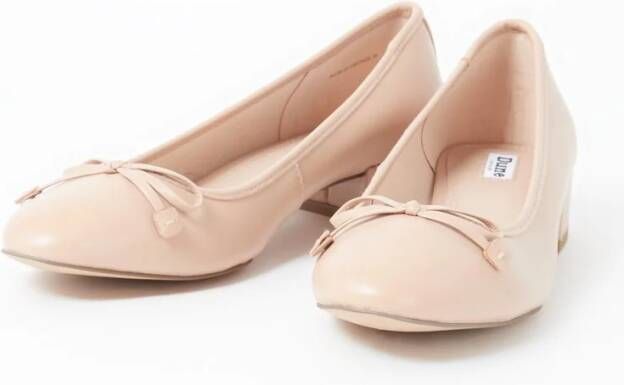 Dune London Hollies ballerina van leer