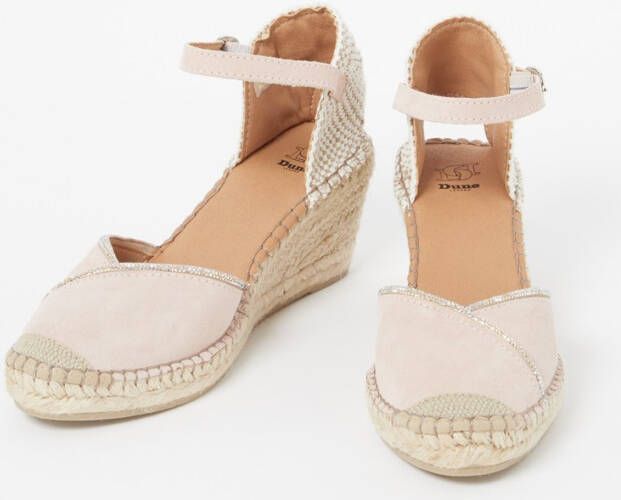 Dune London Kamii espadrille van suède met strass