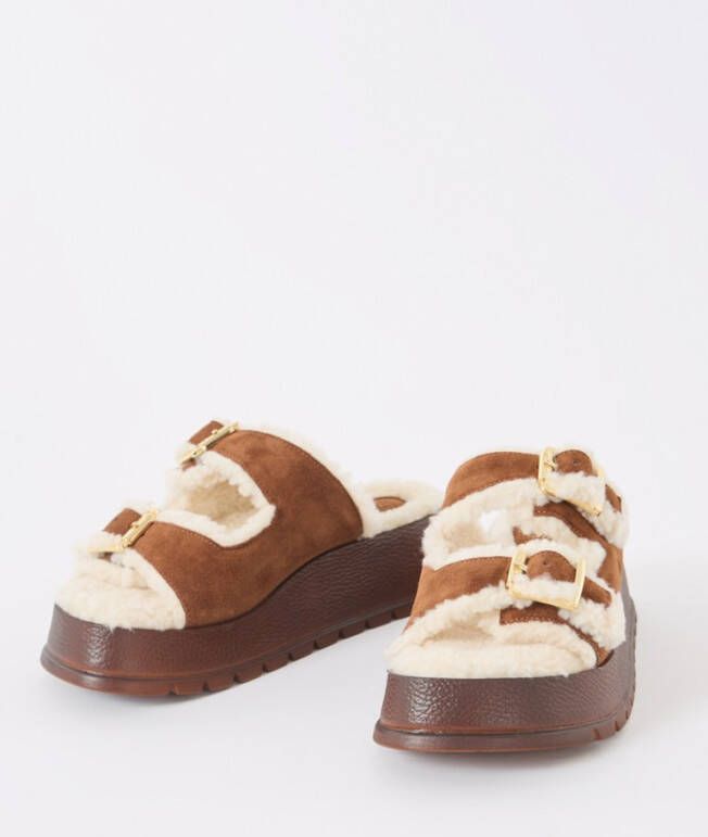 Dune London Lazio slipper met plateauzool