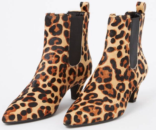 Dune London Obvious chelsea boot met panterprint