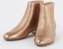 Dune London Pippie enkellaars van leer met metallic finish - Thumbnail 2