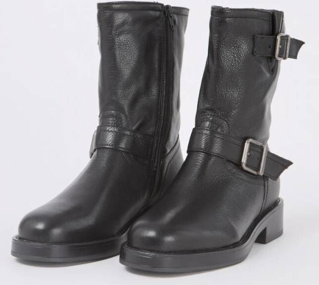 Dune London Pixen biker boot van leer