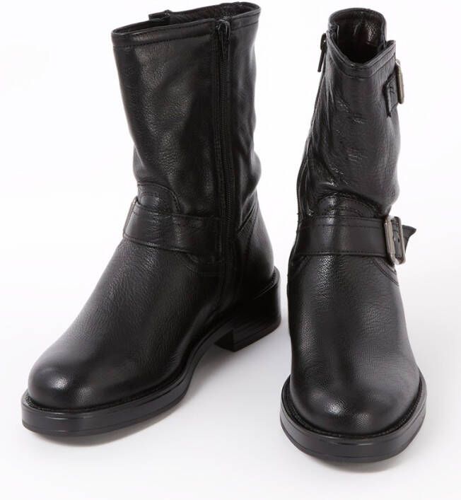 Dune London Pixen biker boot van leer