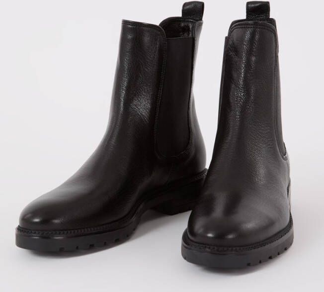 Dune London Poema chelsea boot van leer