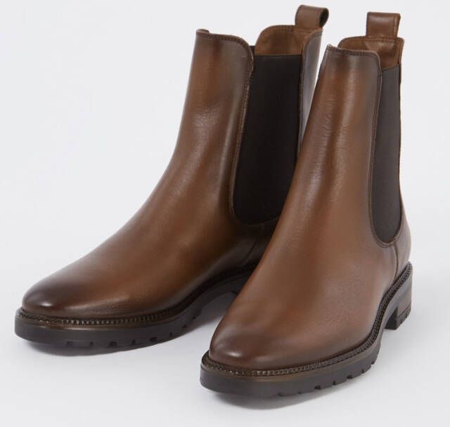 Dune London Poema chelsea boot van leer