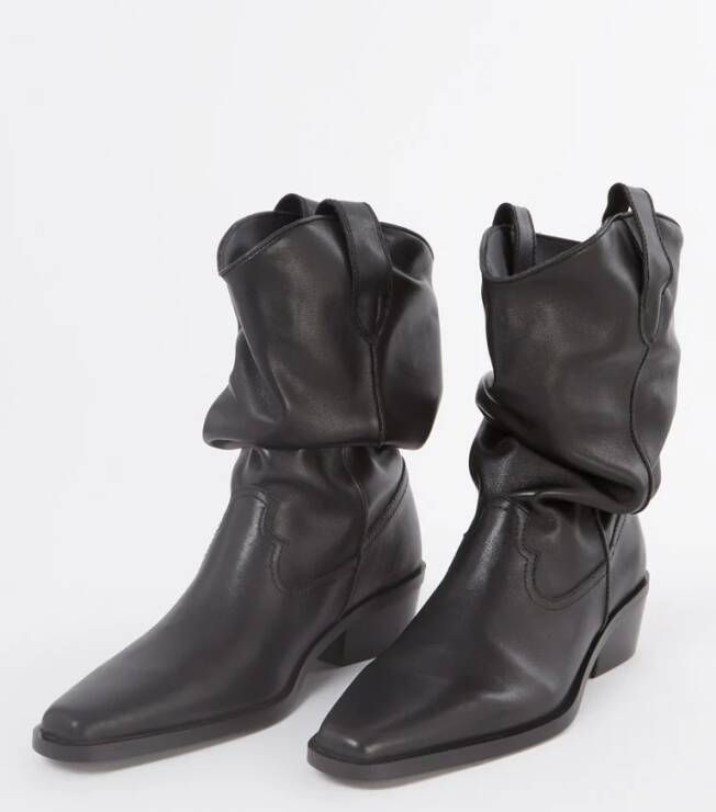 Dune London Prims cowboylaars van leer