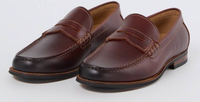 Dune London Samson loafer van leer