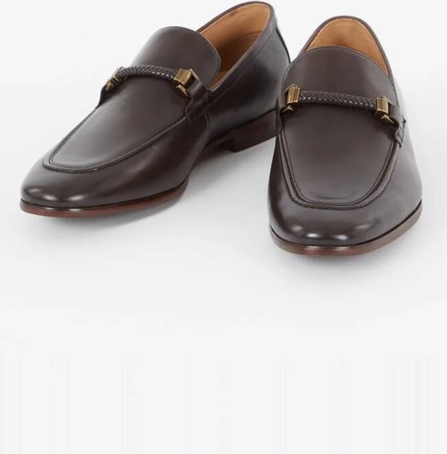 Dune London Scilly loafer van leer met horsebit