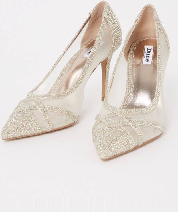 Dune London Wide Fit Bridged pump met strass