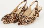 Fabienne Chapot leren slingback pumps met panterprint beige - Thumbnail 7