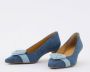 Fabienne Chapot Hart Gesp Denim Pumps Blue Dames - Thumbnail 6