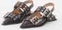 Ganni Slingback van leer met slangenprint - Thumbnail 2