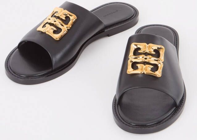 Givenchy 4G Liquid slipper van lamsleer met logo