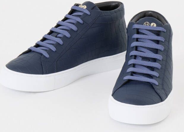 Hide&Jack Essence sneaker van leer met crocostructuur