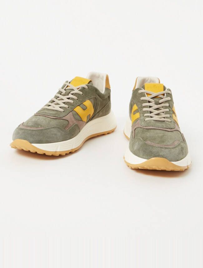 Hogan Hyperlight Suède Sneakers in Khaki Green Heren - Foto 7