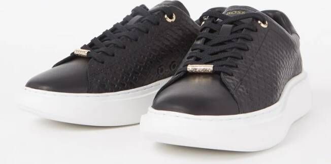 Hugo Boss Amber sneaker van leer met logoprint