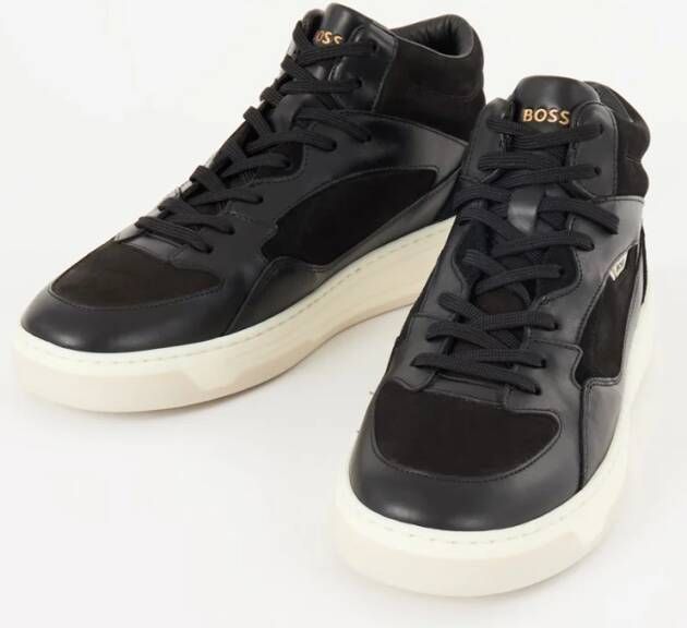 Hugo Boss Baltimore sneaker van suède met leren details