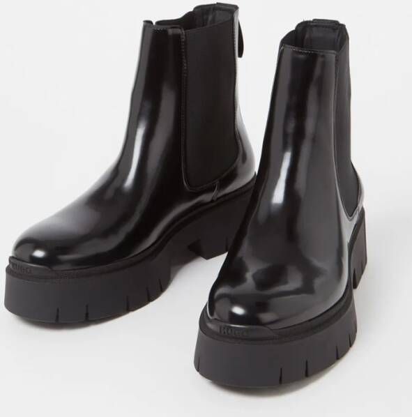 Hugo Boss Chelsea boot met plateauzool