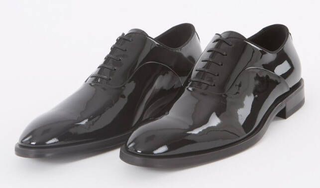 Hugo Boss Evening Oxford veterschoen van kalfsleer met lakfinish