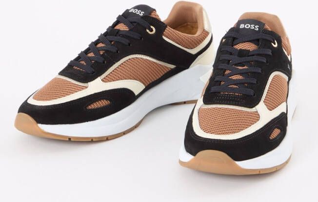 Hugo Boss Skylar sneaker van mesh met leren en suède details